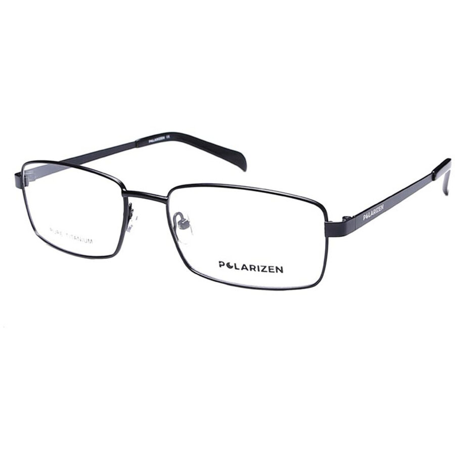 Rame ochelari de vedere barbati Polarizen 8892 C5 Negre Rectangulare originale din Metal cu comanda online
