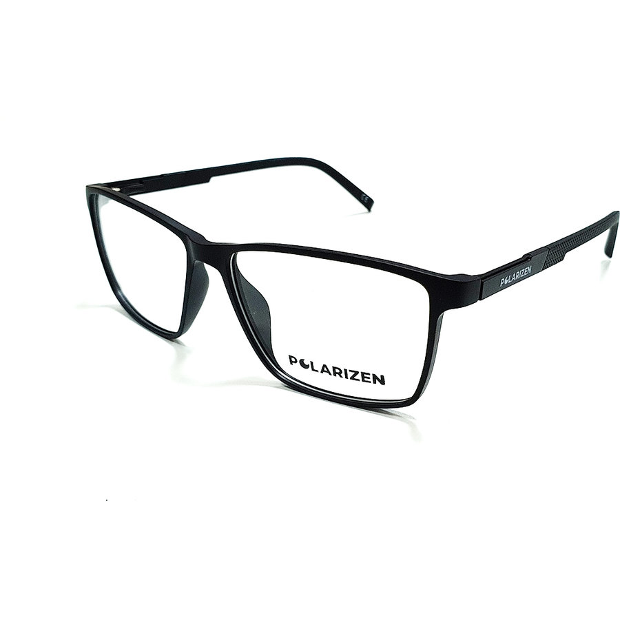 Rame ochelari de vedere barbati Polarizen 89013 C1 Negre Rectangulare originale din Plastic cu comanda online