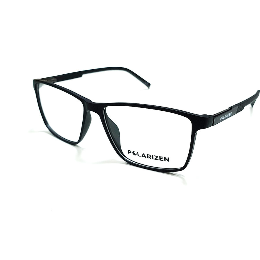Rame ochelari de vedere barbati Polarizen 89013-C4 Negre Rectangulare originale din Plastic cu comanda online