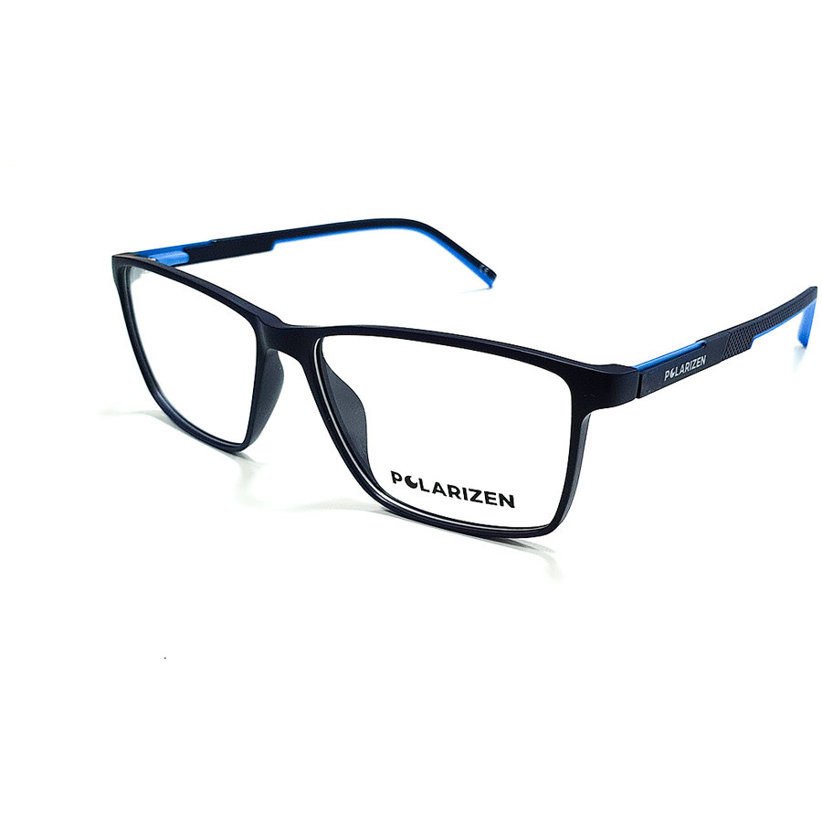 Rame ochelari de vedere barbati Polarizen 89013-C5 Albastre Rectangulare originale din Plastic cu comanda online