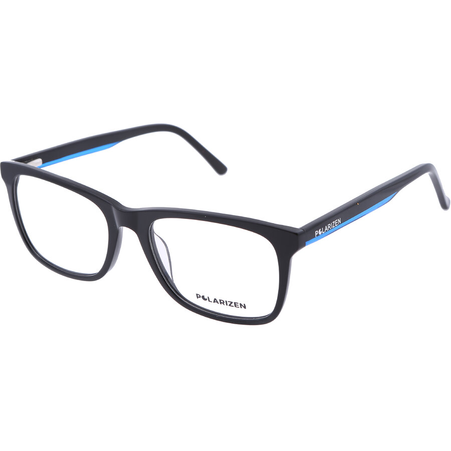 Rame ochelari de vedere barbati Polarizen WD1044 C1 Negre Rectangulare originale din Plastic cu comanda online