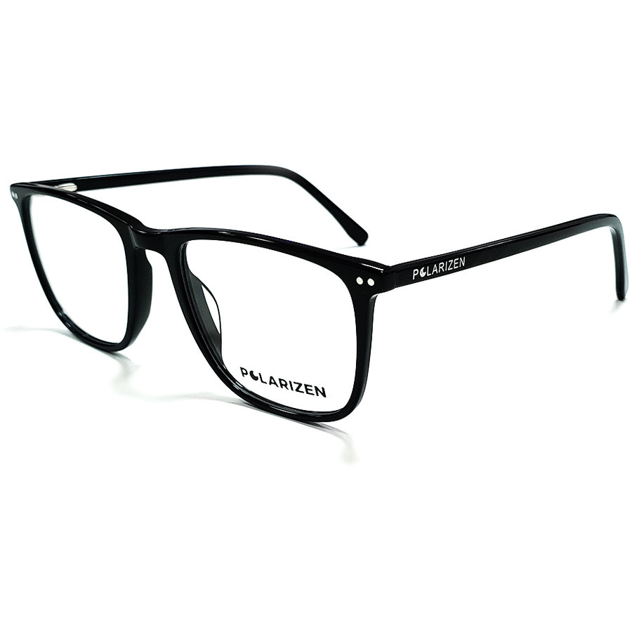 Rame ochelari de vedere barbati Polarizen WD1075-C3 Negre Rectangulare originale din Plastic cu comanda online