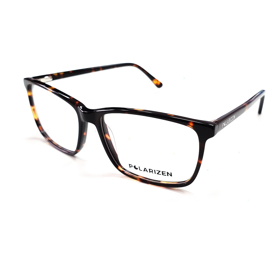 Rame ochelari de vedere barbati Polarizen WD1099-C2 Havana Rectangulare originale din Plastic cu comanda online