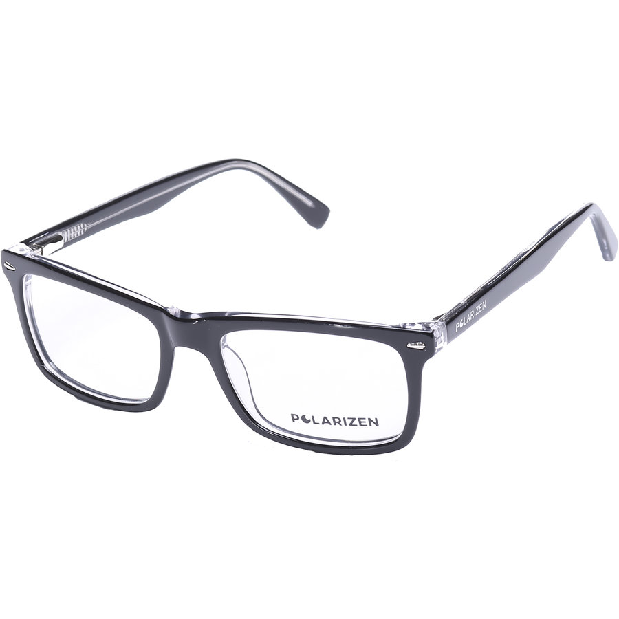 Rame ochelari de vedere barbati Polarizen WD1104 C1 Negre Rectangulare originale din Plastic cu comanda online