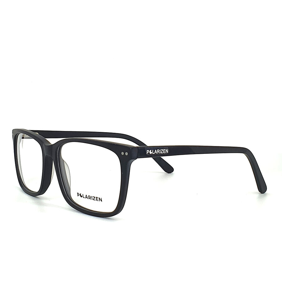 Rame ochelari de vedere barbati Polarizen WD1108 C1 Negre Rectangulare originale din Plastic cu comanda online