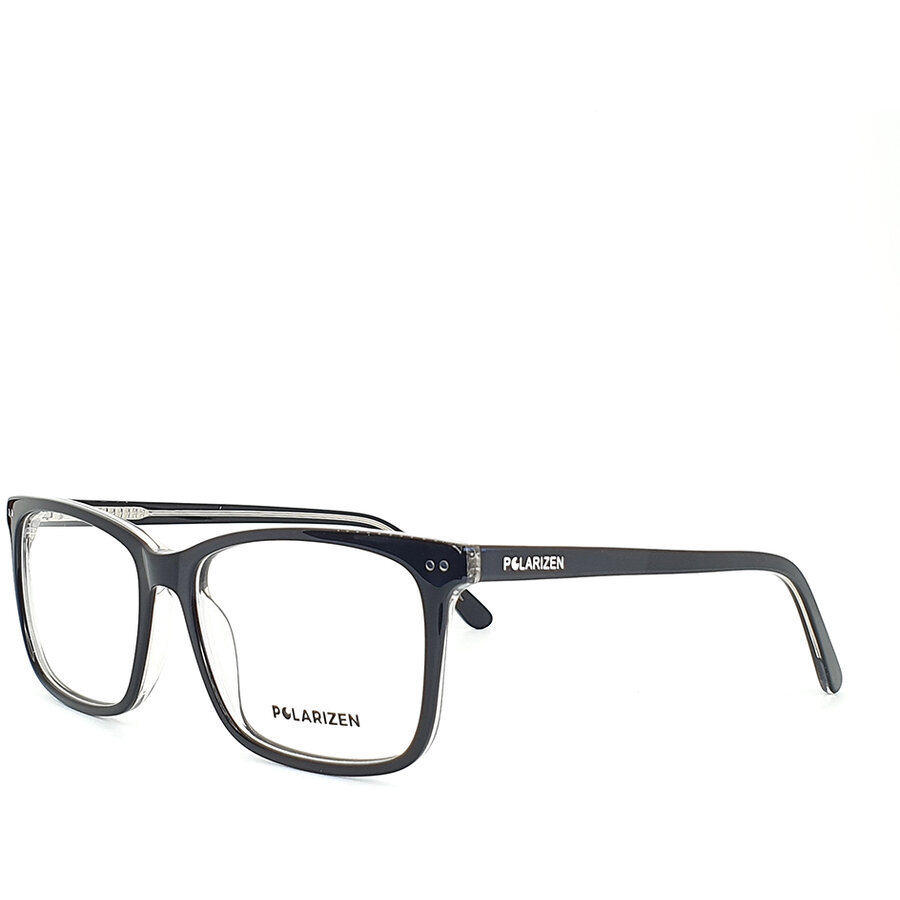 Rame ochelari de vedere barbati Polarizen WD1108 C6 Negre Rectangulare originale din Plastic cu comanda online