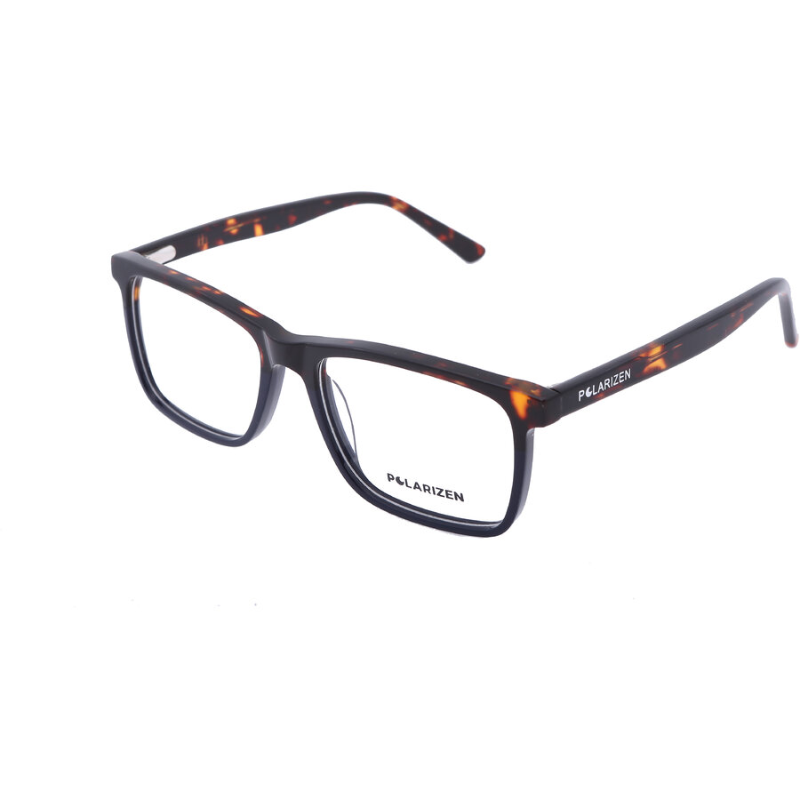 Rame ochelari de vedere barbati Polarizen WD3065 C2 Havana Rectangulare originale din Plastic cu comanda online
