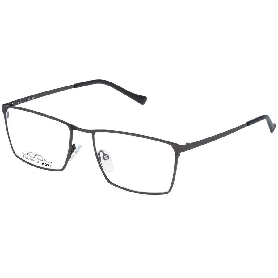 Rame ochelari de vedere barbati Police VPL243 0627 Rectangulare Gri originale din Metal cu comanda online