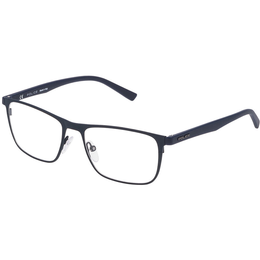 Rame ochelari de vedere barbati Police VPL256 0C07 Rectangulare Albastre originale din Metal cu comanda online