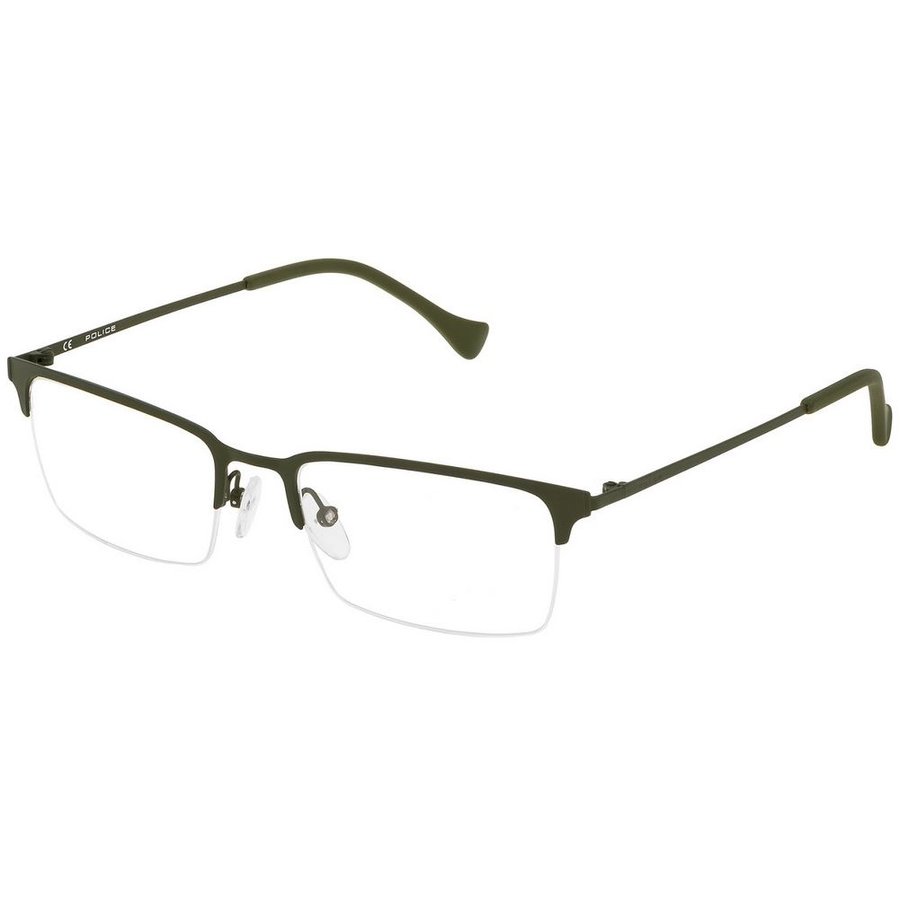 Rame ochelari de vedere barbati Police VPL290 0498 Rectangulare Verzi originale din Metal cu comanda online