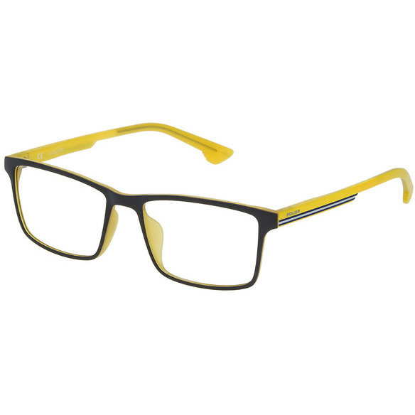 Rame ochelari de vedere barbati Police VPL479 07SH Rectangulare Maro-Galben originale din Plastic cu comanda online