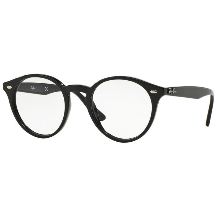 Rame ochelari de vedere barbati Ray-Ban RX2180V 2000 Rotunde Negre originale din Plastic cu comanda online