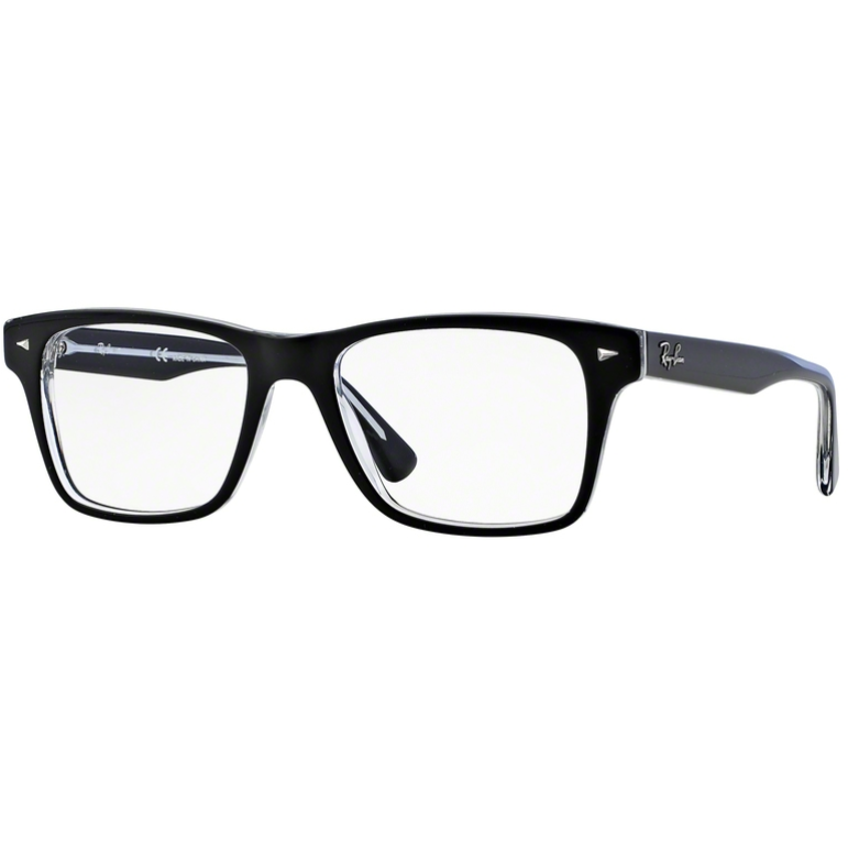 Rame ochelari de vedere barbati Ray-Ban RX5308 2034 Rectangulare Negre originale din Plastic cu comanda online