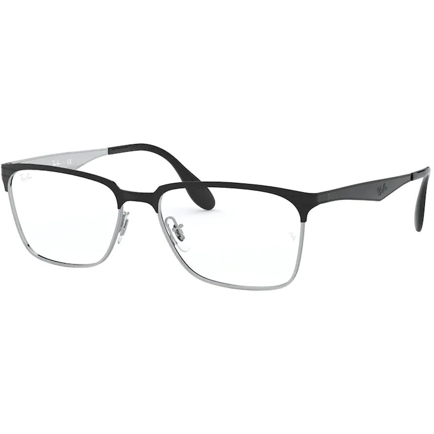 Rame ochelari de vedere barbati Ray-Ban RX6344 2861 Patrate Negre originale din Metal cu comanda online