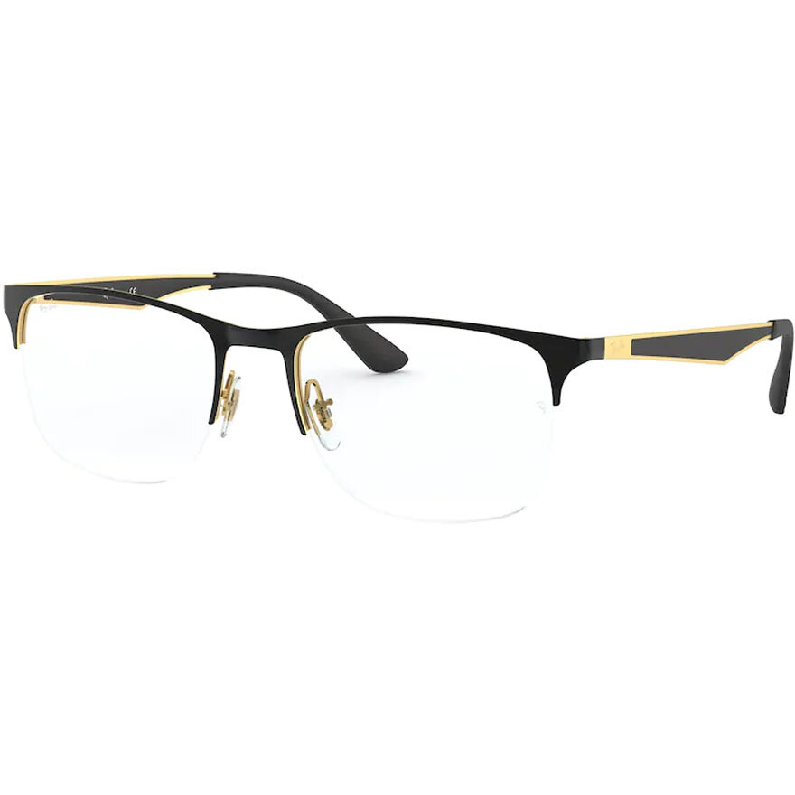 Rame ochelari de vedere barbati Ray-Ban RX6362 2890 Patrate Negre originale din Metal cu comanda online