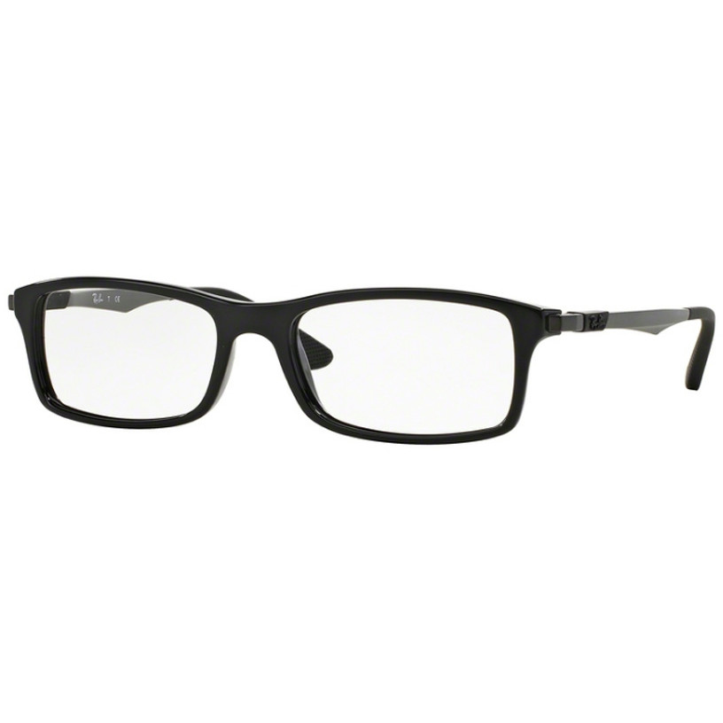 Rame ochelari de vedere barbati Ray-Ban RX7017 2000 Rectangulare Negre originale din Plastic cu comanda online