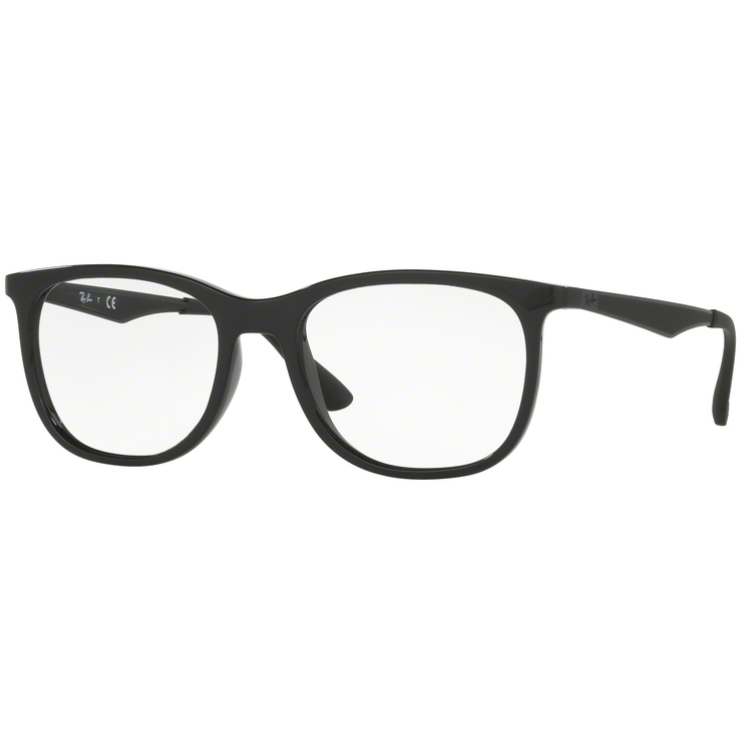 Rame ochelari de vedere barbati Ray-Ban RX7078 2000 Rectangulare Negre originale din Plastic cu comanda online