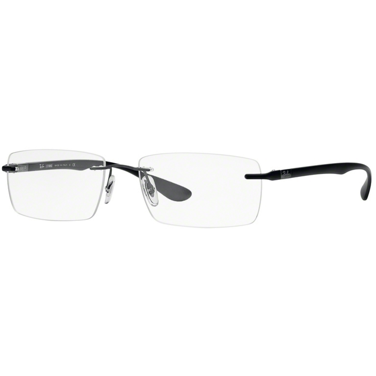 Rame ochelari de vedere barbati Ray-Ban RX8724 1128 Rectangulare Negre originale din Plastic cu comanda online