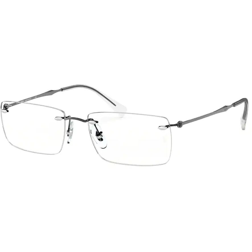 Rame ochelari de vedere barbati Ray-Ban RX8755 1000 Rectangulare Gri originale din Titan cu comanda online
