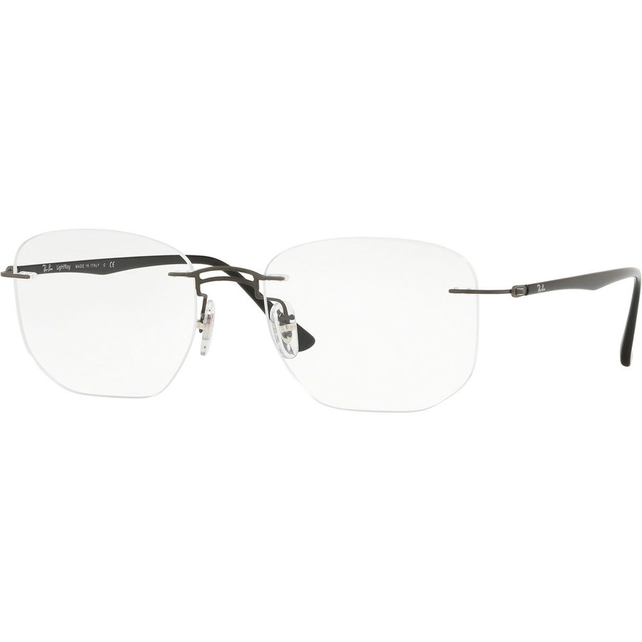 Rame ochelari de vedere barbati Ray-Ban RX8757 1128 Rectangulare Argintii originale din Metal cu comanda online