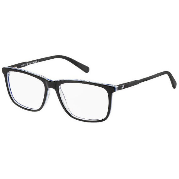Rame ochelari de vedere barbati TOMMY HILFIGER (S) TH 1317 0L5 Negre Rectangulare originale din Plastic cu comanda online