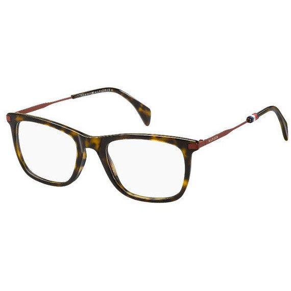 Rame ochelari de vedere barbati TOMMY HILFIGER (S) TH 1472 086 Rectangulare Maro-Havana originale din Plastic cu comanda online