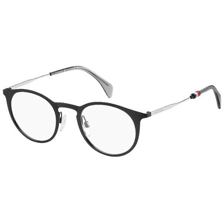 Rame ochelari de vedere barbati TOMMY HILFIGER TH 1514 807 BLACK Negre Rotunde originale din Metal cu comanda online