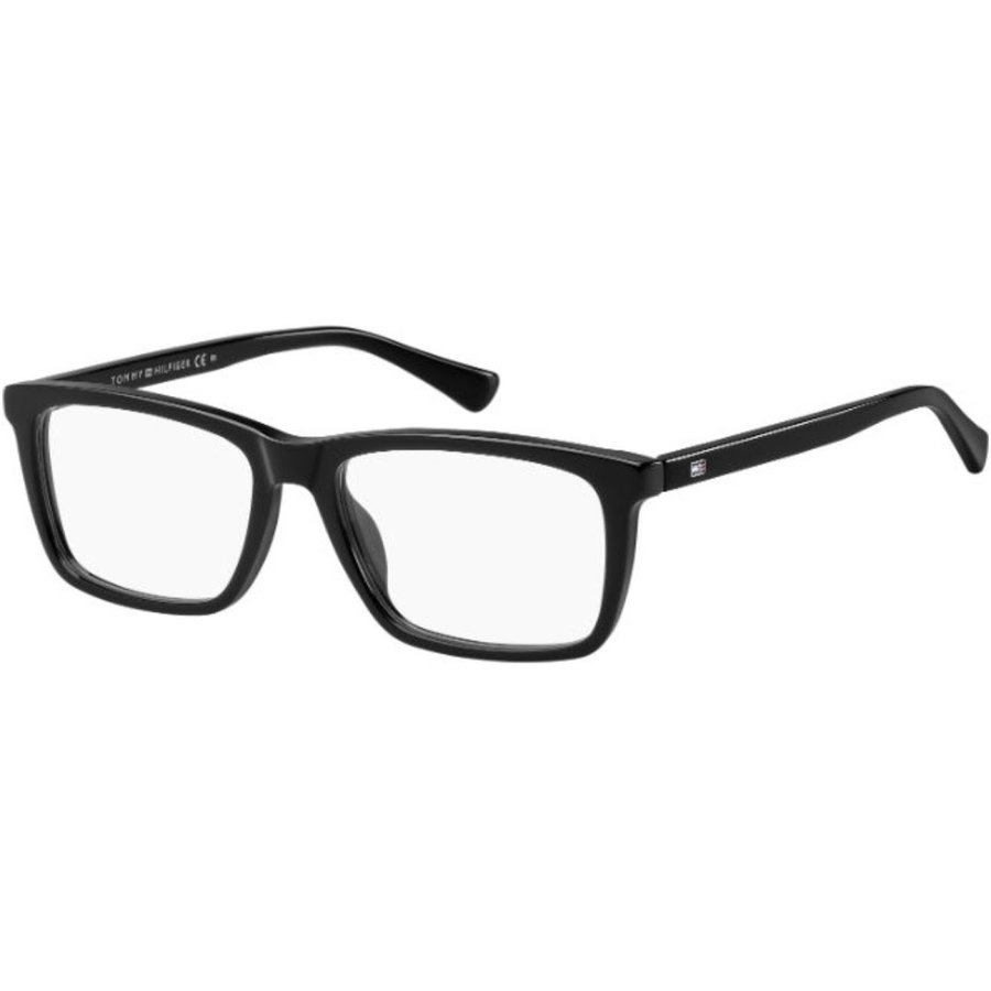 Rame ochelari de vedere barbati TOMMY HILFIGER TH 1527 807 Negre Rectangulare originale din Plastic cu comanda online