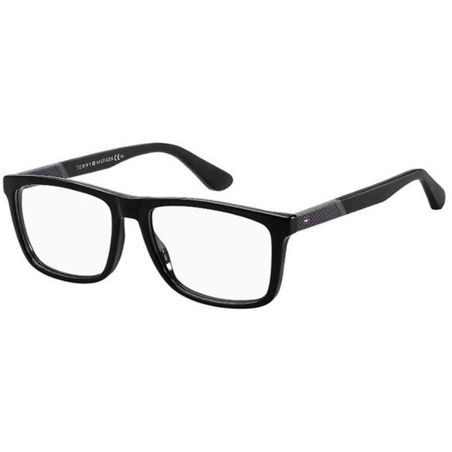 Rame ochelari de vedere barbati TOMMY HILFIGER TH 1561 807 Negre Rectangulare originale din Plastic cu comanda online