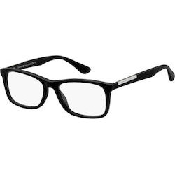 Rame ochelari de vedere barbati TOMMY HILFIGER TH 1595 807 BLACK Negre Rectangulare originale din Plastic cu comanda online