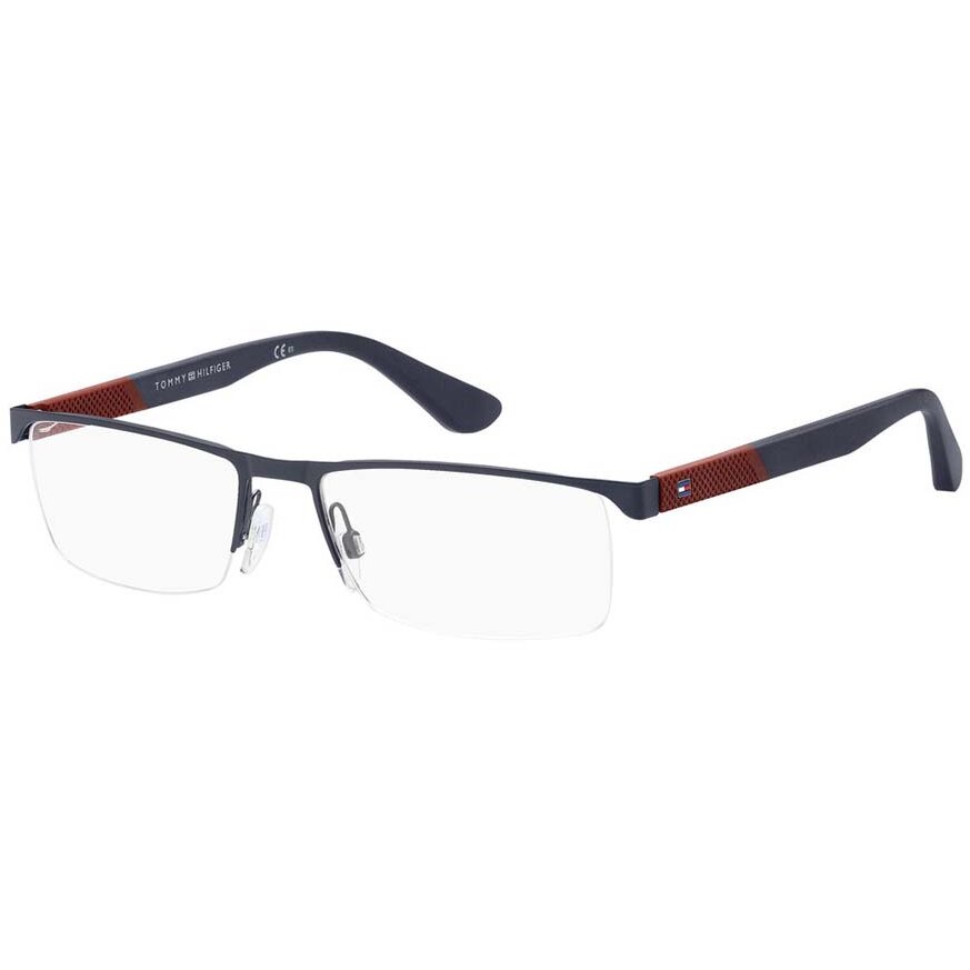 Rame ochelari de vedere barbati Tommy Hilfiger TH 1562 FLL Albastre Rectangulare originale din Plastic cu comanda online