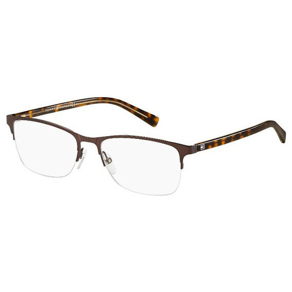 Rame ochelari de vedere barbati Tommy Hilfiger TH1453 B0Q Maro Rectangulare originale din Metal cu comanda online