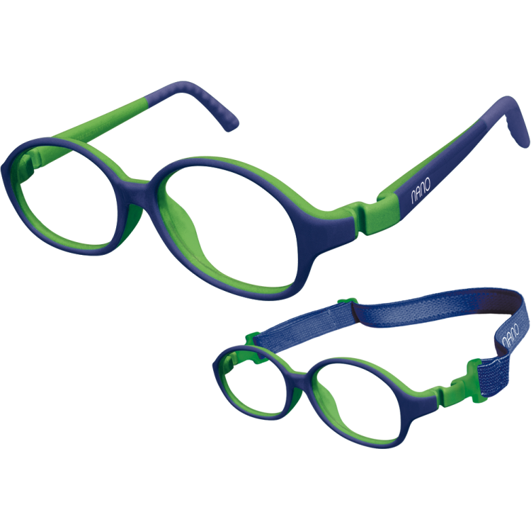 Rame ochelari de vedere copii Nano Kids NAO51844 BLUE LIME Rotunde Albastre originali cu rama de Cauciuc cu comanda online
