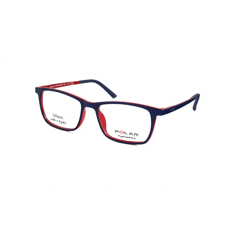 Rame ochelari de vedere copii Polar CLIP-ON 451 | 01 Rectangulare Albastre-Rosii originali cu rama de Plastic cu comanda online