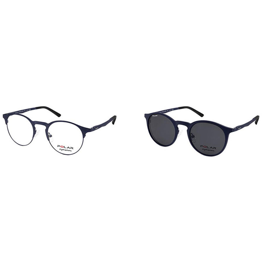 Rame ochelari de vedere copii Polar CLIP-ON 453 | 20 Rotunde Albastre originali cu rama de Otel cu comanda online