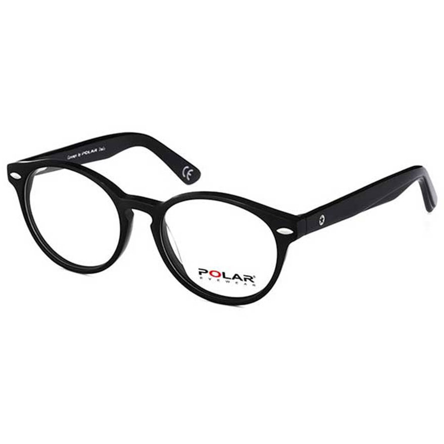 Rame ochelari de vedere copii Polar Young 10 | 77 Rotunde Negre originali cu rama de Acetat cu comanda online