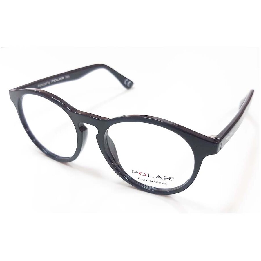 Rame ochelari de vedere copii Polar Young 19 col. 77 Rotunde Negre originali cu rama de Plastic cu comanda online