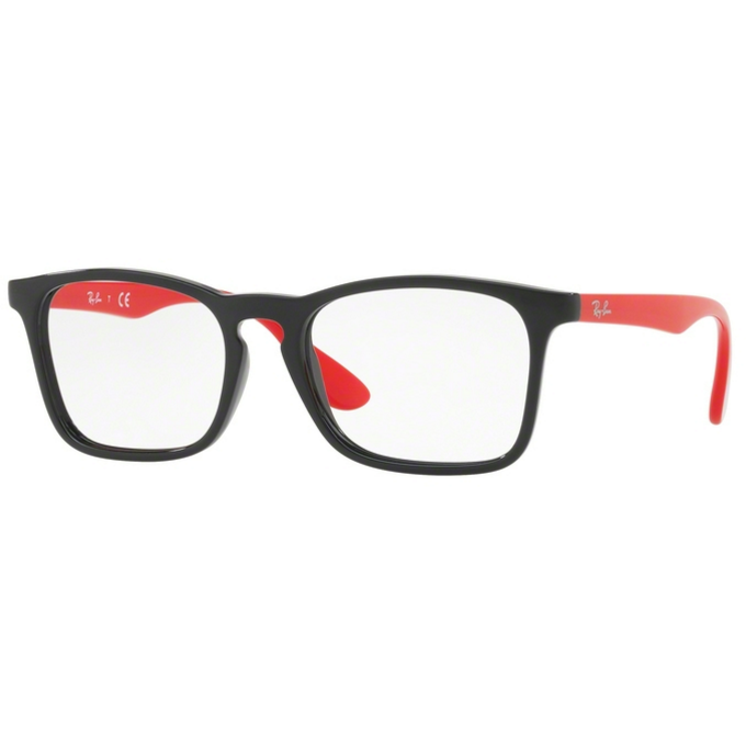 Rame ochelari de vedere copii Ray-Ban RY1553 3725 Rectangulare Negre/Rosii originali cu rama de Plastic cu comanda online