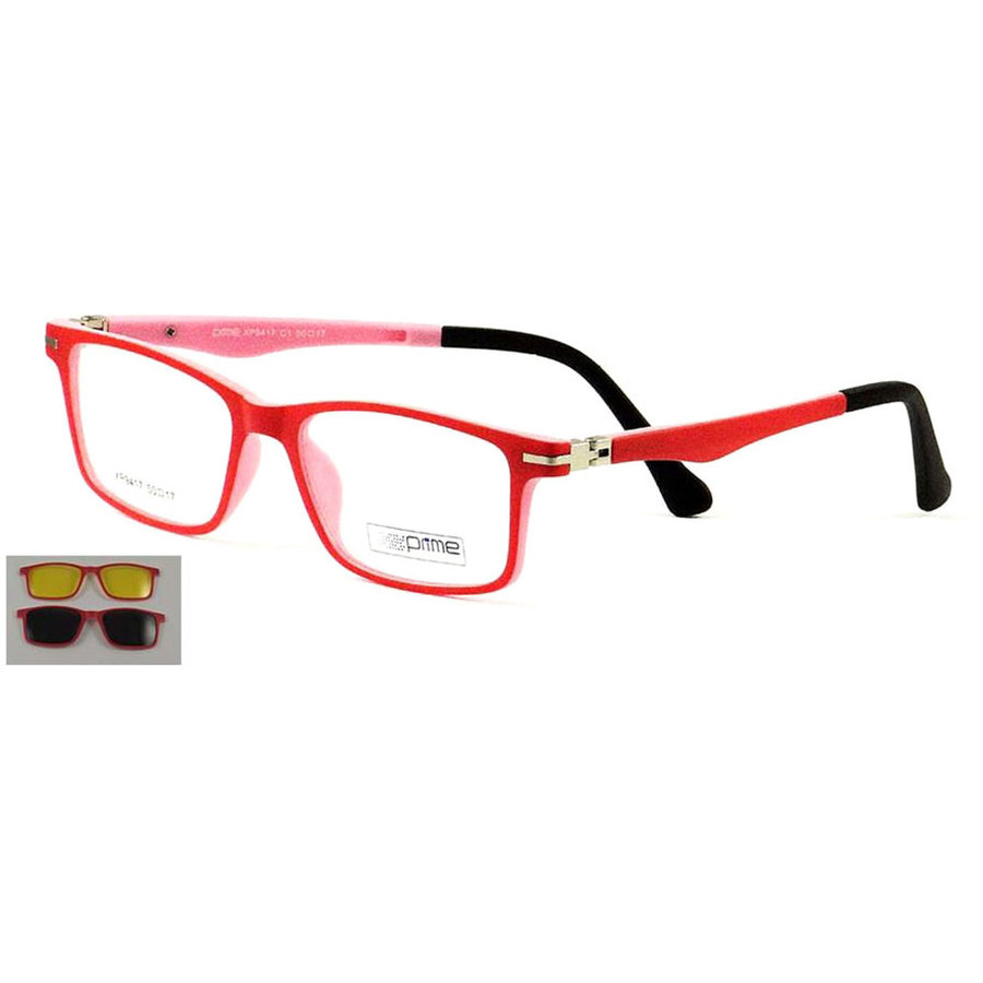 Rame ochelari de vedere copii Success CLIP-ON XS 9417 C1 Prime Rectangulare Rosii originali cu rama de Plastic cu comanda online