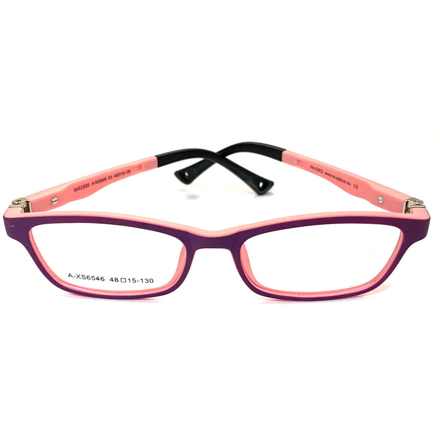 Rame ochelari de vedere copii Success XS 6546 C5 Rectangulare Roz originali cu rama de Plastic cu comanda online