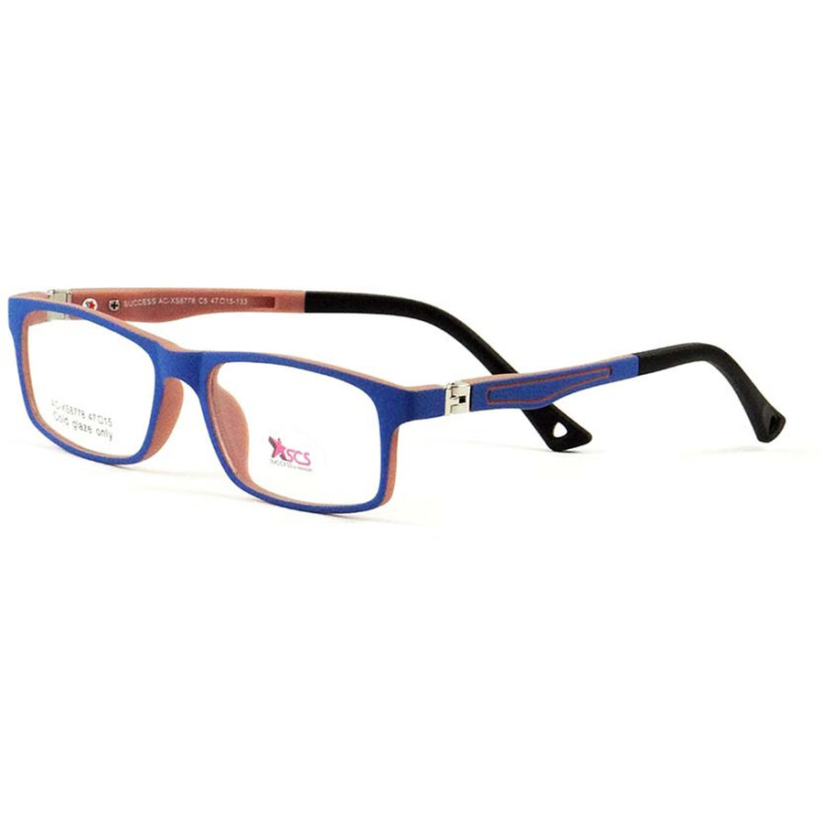 Rame ochelari de vedere copii Success XS 8778 C5 Rectangulare Albastre originali cu rama de Plastic cu comanda online