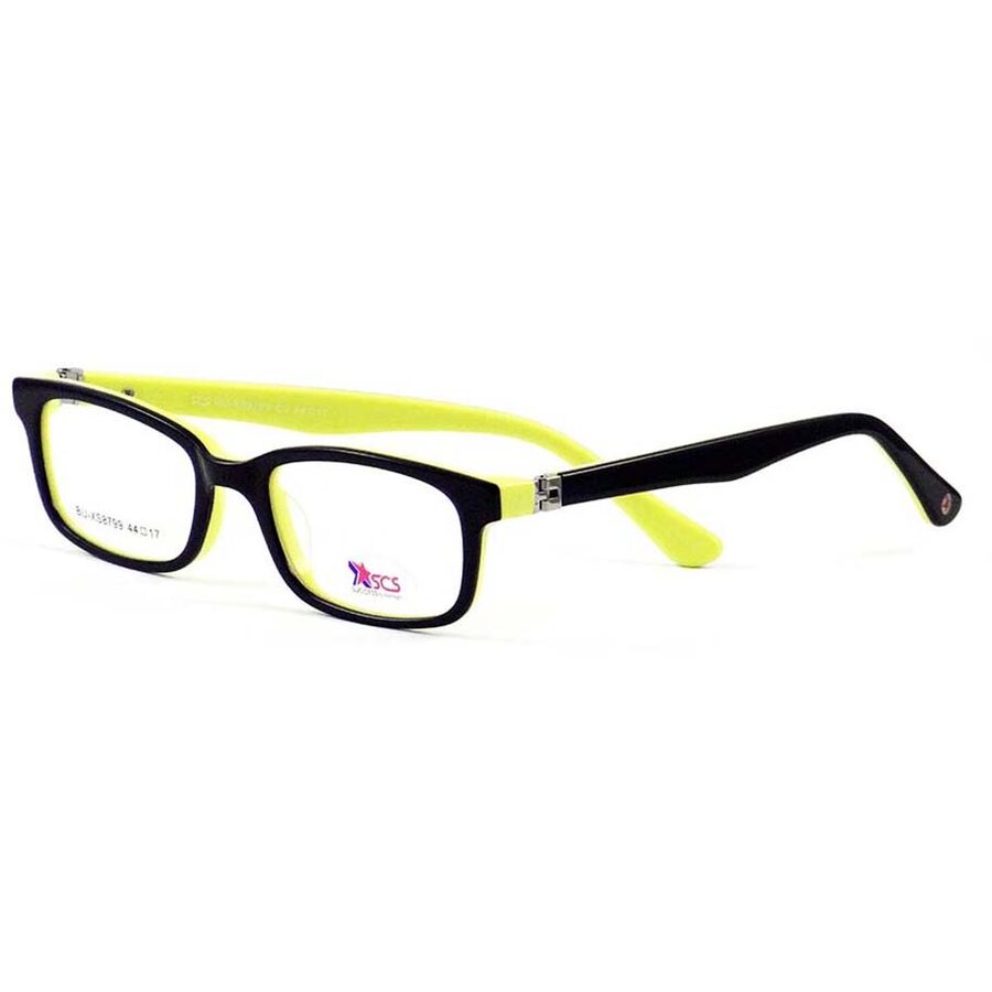 Rame ochelari de vedere copii Success XS 8799 C3 Rectangulare Negre originali cu rama de Plastic cu comanda online