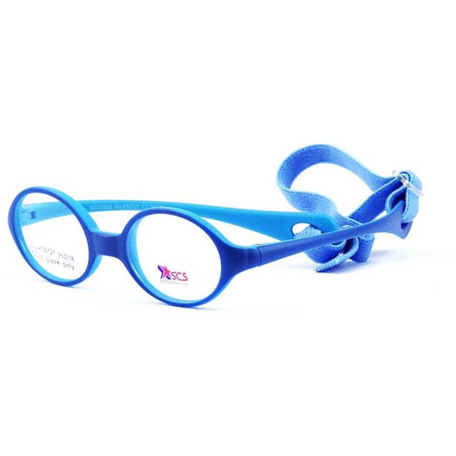 Rame ochelari de vedere copii Success XS 9727 C1 Rotunde Albastre originali cu rama de Plastic cu comanda online
