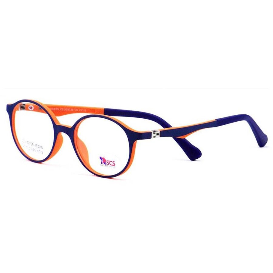 Rame ochelari de vedere copii Success XS 9729 C6 Rotunde Albastre-Portocalii originali cu rama de Plastic cu comanda online