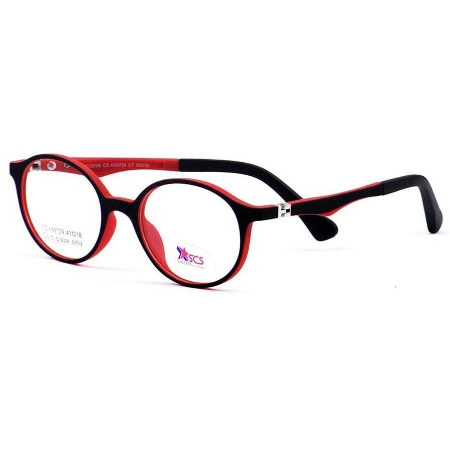 Rame ochelari de vedere copii Success XS 9729 C7 Rotunde Negre originali cu rama de Plastic cu comanda online
