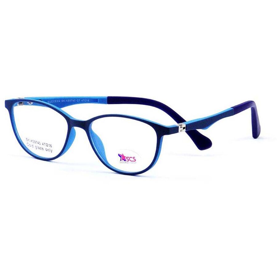 Rame ochelari de vedere copii Success XS 9740 C7 Ovale Albastre originali cu rama de Plastic cu comanda online