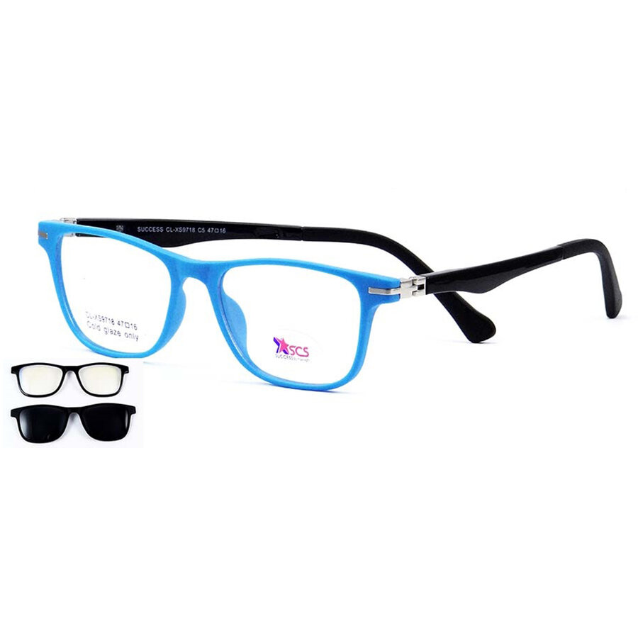 Rame ochelari de vedere copii clip-on Success XS 9718 C5 Clip-on Albastre originali cu rama de Plastic cu comanda online