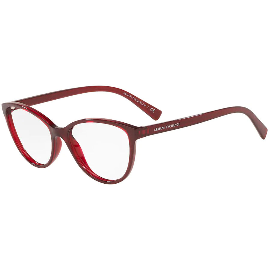 Rame ochelari de vedere dama Armani Exchange AX3053 8118 Burgundiu Cat-eye originale din Plastic cu comanda online