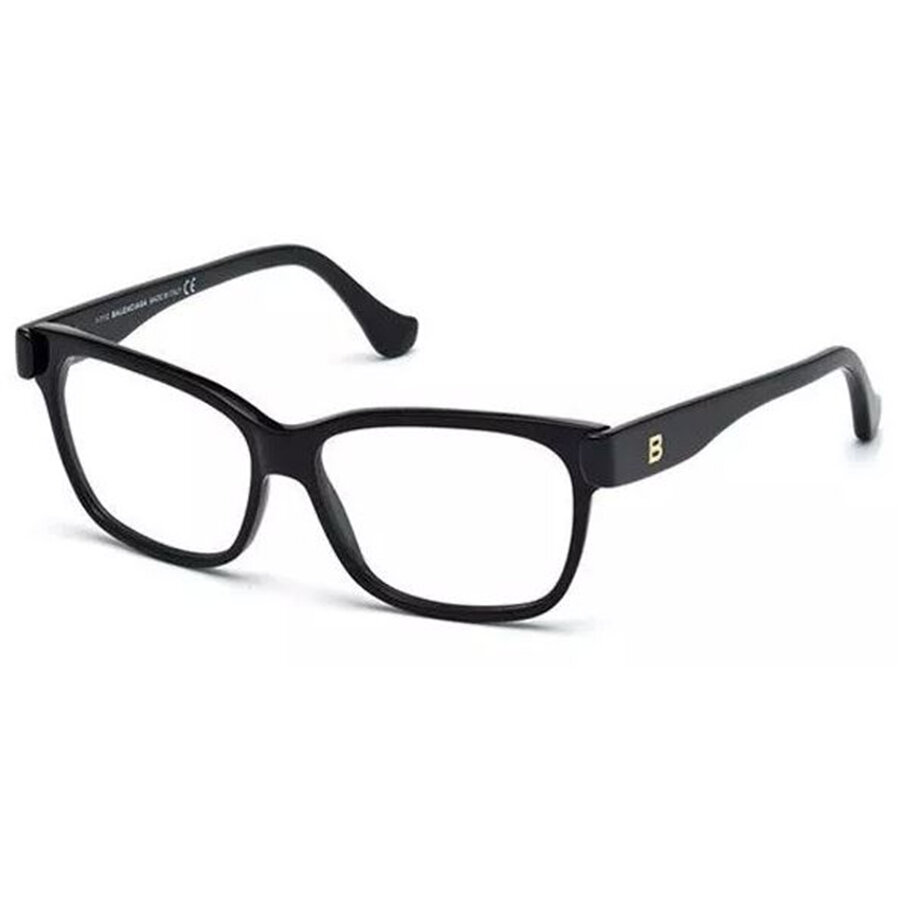 Rame ochelari de vedere dama Balenciaga BA5003 001 Rectangulare Negre originale din Plastic cu comanda online