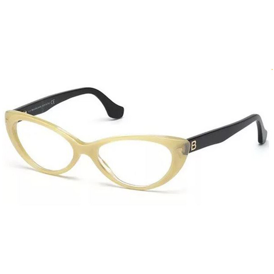 Rame ochelari de vedere dama Balenciaga BA5013 060 Cat-eye Galbene originale din Plastic cu comanda online